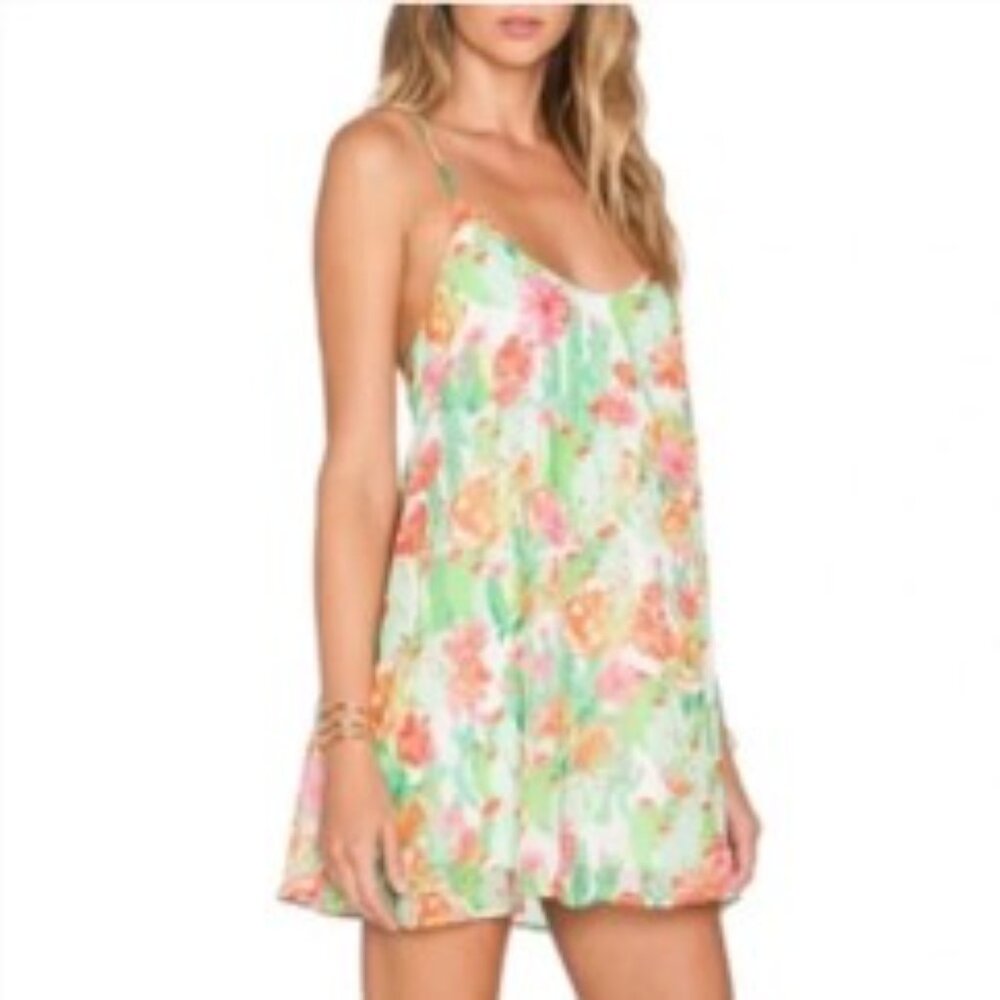 Show Me Your MuMu Circus Mini Dress Loose Cactus Cooler Pink Green Sz Small VGC - Picture 5 of 9
